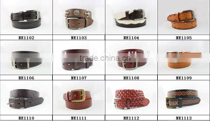 Ever Classic Men's Geniune Leather Belt Veg Tanned Full Grain Leather Belt Waist Belt