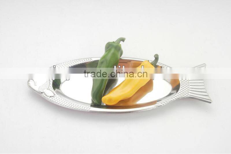 Stainless Steel Fish Shaped Dinner Plates