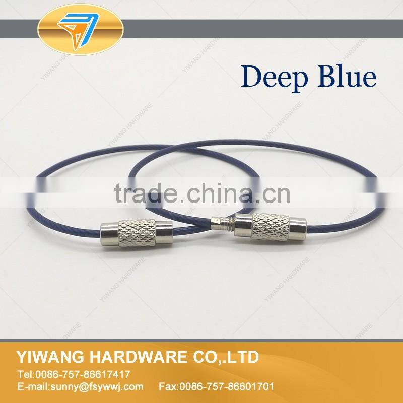 Outdoor Hiking Bright Green Stainless Steel Wire Key Ring