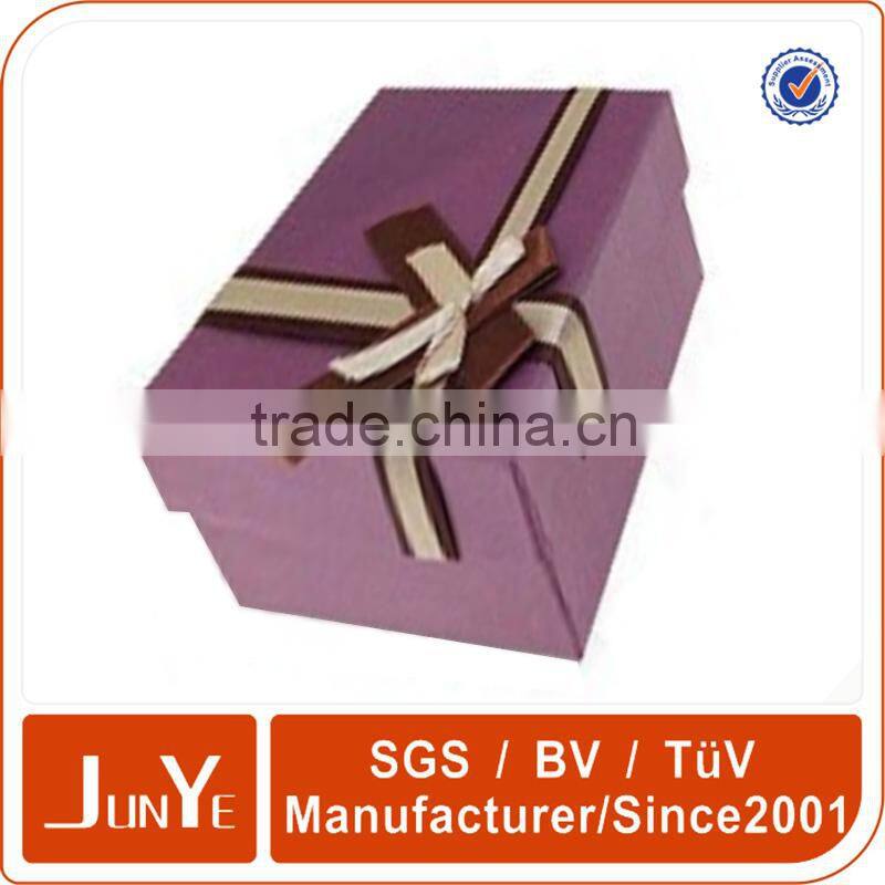 Designed high end jewelry packaging box for presentation box with ribbon