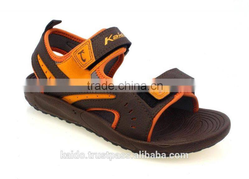 Youngest style flat heel sandal for boy synthetic leather slipper for man