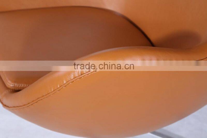 Yadea factory Arne Jacobsen inspired furniture red italian leather egg chair