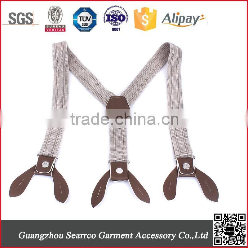 Mens custom personalized printing elastic suspenders