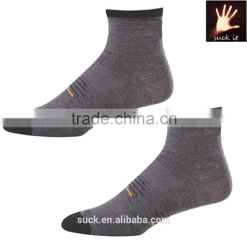high quality custom Men's Shadow Gray Elite Wool Socks