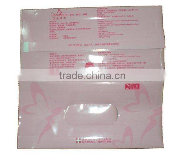 back seal wet tissue bag with window