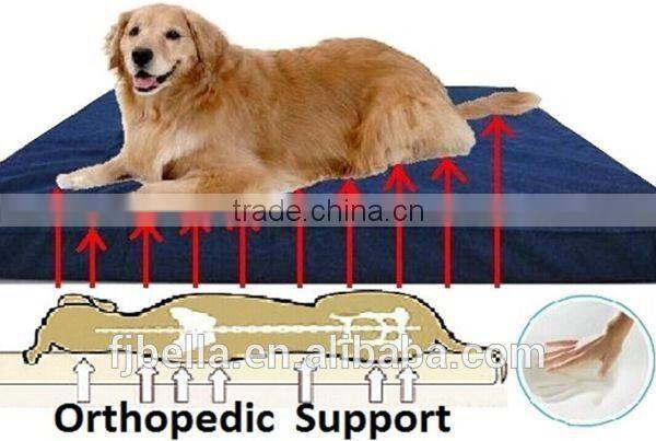 Extra Large Orthopedic Memory Foam Waterproof Pet Bed with Rewashable cover with zipper