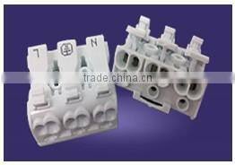 push in and press wire connector with plastic box