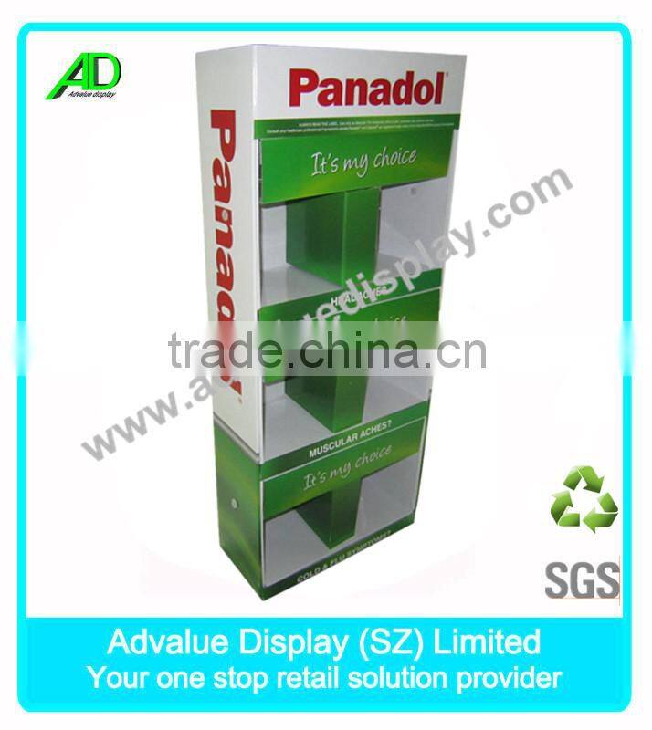 Fashion attractive cardboard wall mount display stand