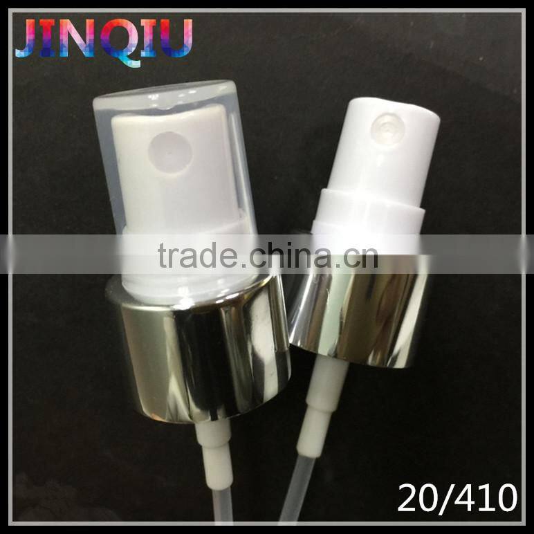 20/410 aluminum silver perfume sprayer , shinny silver cosmetic sprayer
