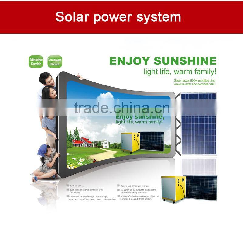 500w 1000w Good price All in one solar panel tracking system for home use