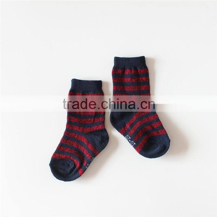 Cheap Oem Designer Colorful Striped Cute Baby Girl Knitting Socks Seconds