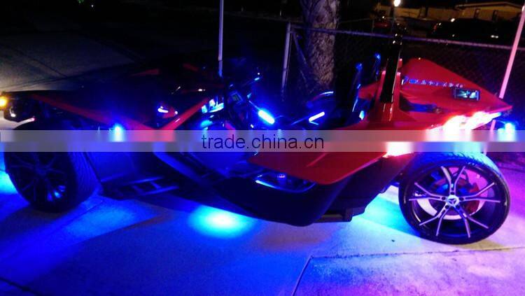 10pcs Dimmable LED Strips Motorcycle Neon Light Kit with Remote Controller