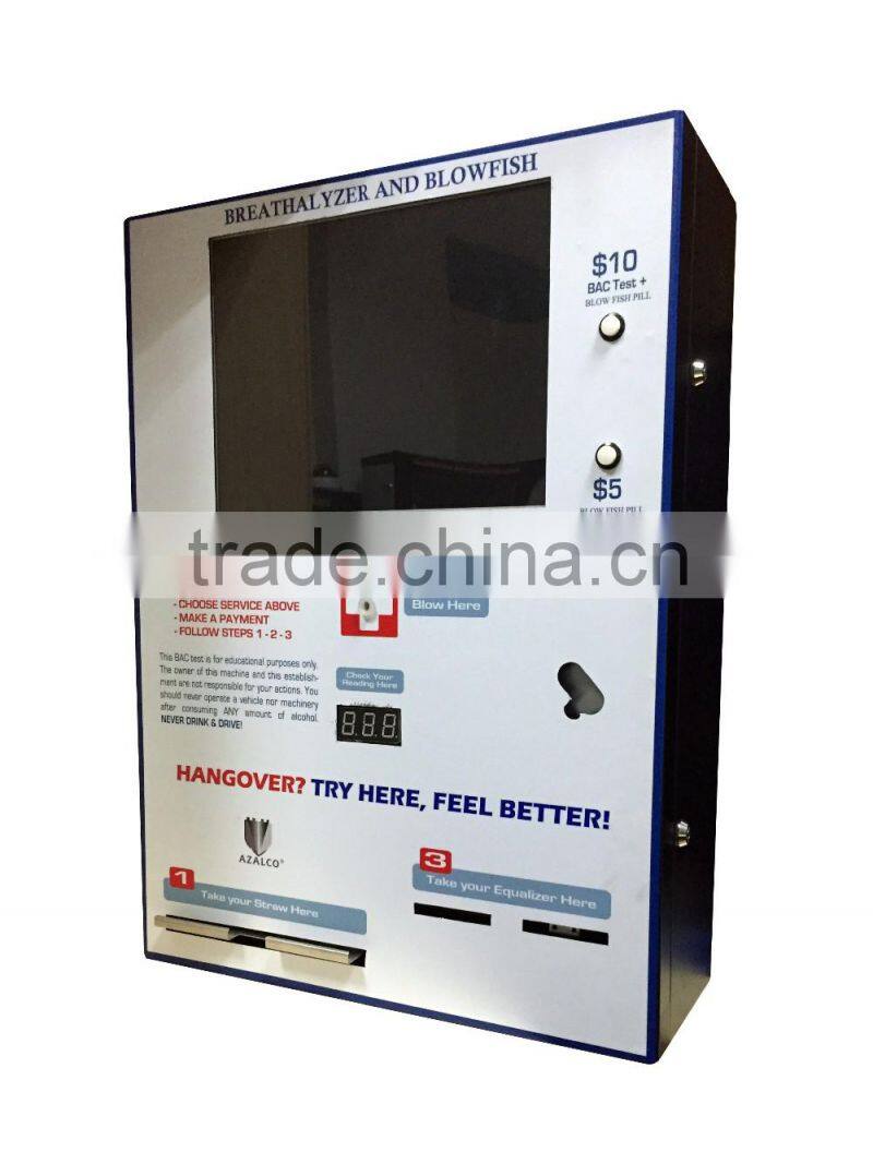 Fuel cell sensor vending breathalyzer machine up to 999999 counter