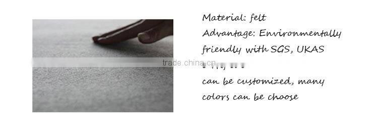 2016 year popular style high quality dark grey felt laptop bag