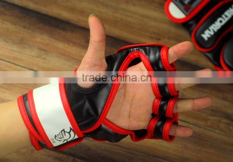 2016 new style high quality ufc mma kickboxing gloves half finger mma gloves for training in fashion sports and gym equipment