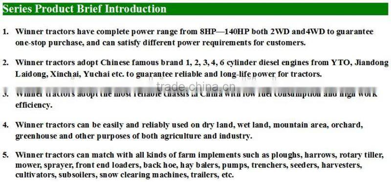 On sale 20-50hp garden greenhouse tractor with competitive price