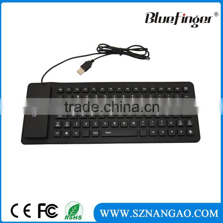 Custome USB wired portable folding silicon keyboard