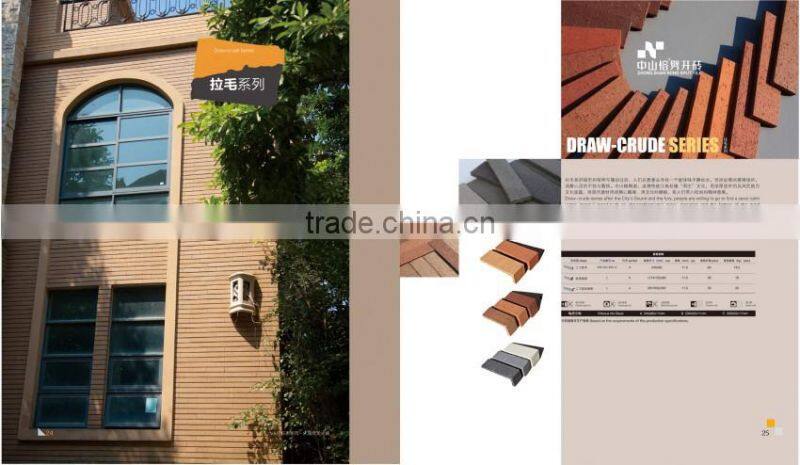 Terracotta tile panel clay brick Curtain Wall Bricks brick Heat Resistant Public Place Wall Tiles Brick