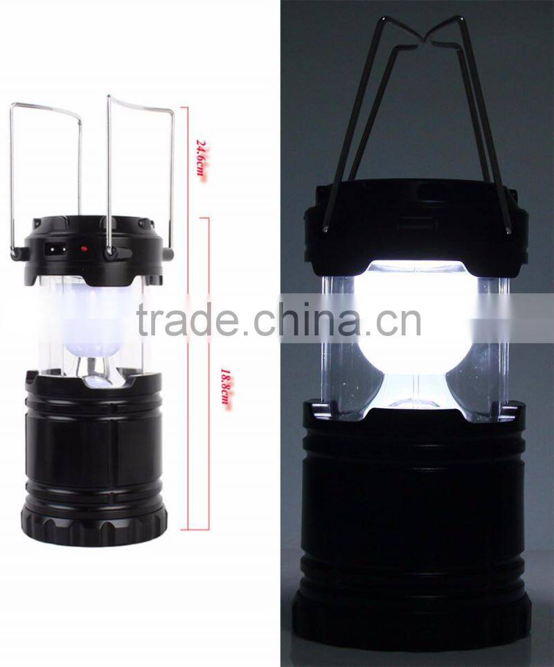 High Quality 6 LED Hand Lamp Rechargable Collapsible Solar Camping Lantern Tent Lights for Outdoor Lighting
