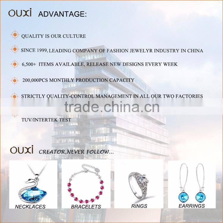 OUXI 925 sterling silver jewelry wholesale Made With Crystal Y20192