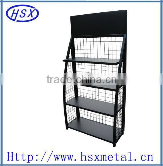 store powder coated metal stands /powder coated product display shelf HSX-S337