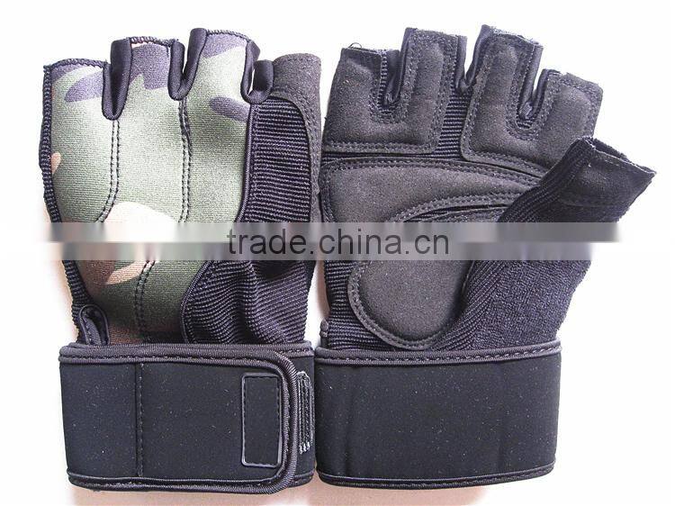 Fashion Military Design Fingerless Gym Gloves