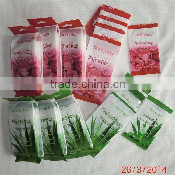 Individually Wrapped Eye Makeup Remover Wipes, VE, Rose and Aloe Ingredient