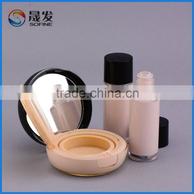 Fashion Korea brand makeup compact powder packaging air cushion BB Cream Case with mirror