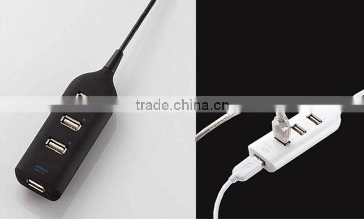 New Wholesale High Speed Mini 4 Port USB 2.0 Hub USB Port For Laptop PC Computer Laptop Peripherals Accessories