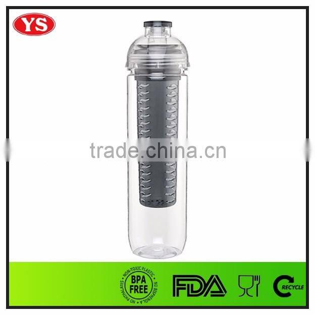 800ml tritan plastic sport drinking water bottle with fruit infuser