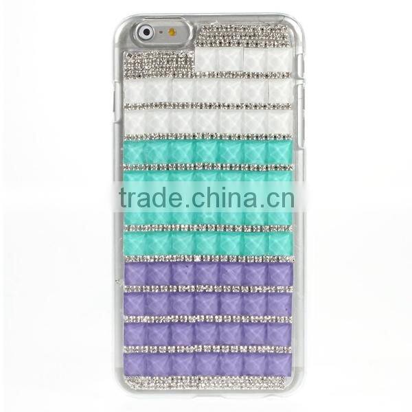 case for iphone 6 plus, rhinestone+pc case for iphone 6 plus, for iphone 6 plus pc case