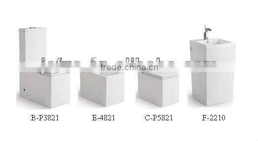 3018 Fashionable Western Washdown Two Piece Toilet dual flush toilet adjustable P-TRAP toilet cubicles size