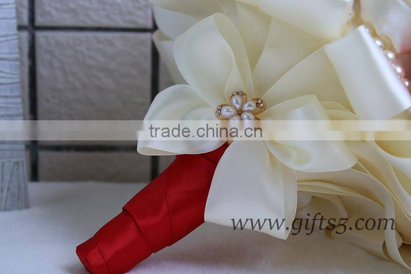 Handmade silk wedding bouquet