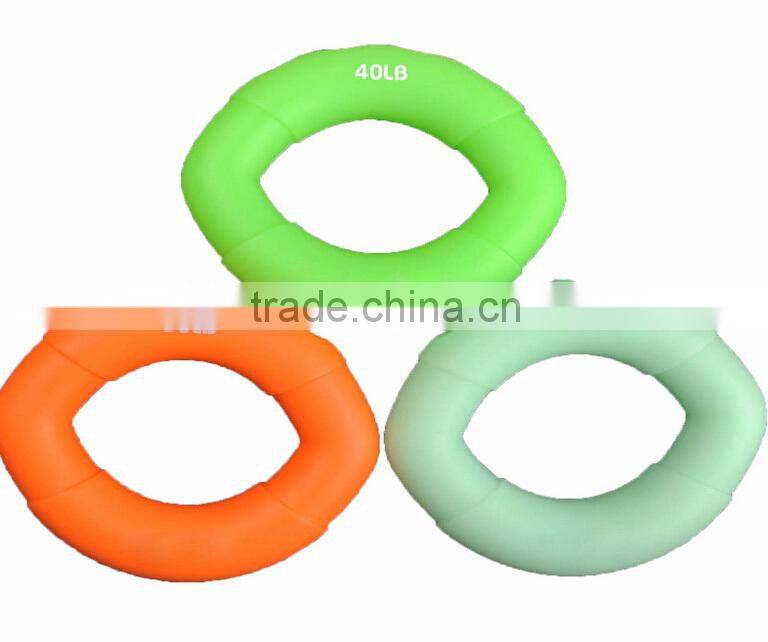 Yiwu Wholesale Professional High Quality Grip Strength Recovery Olive Shape Eco-friendly Silicone Massage Hand Grip Ring