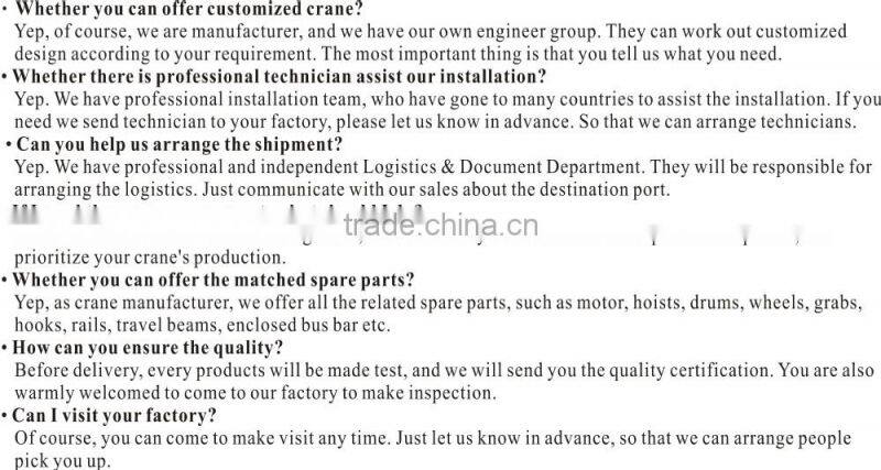 Heavy Duty Engineers Service QD Type 200 ton Double Girder Overhead Crane Price