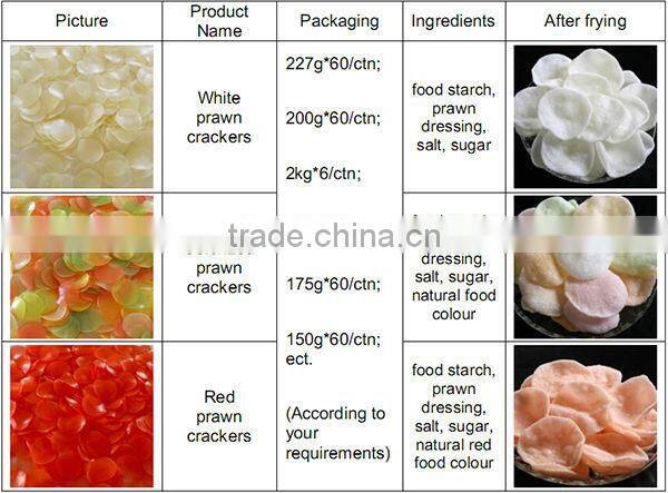 Crisp Snack Style Prawn Crackers with Colorized Healthy Snacks