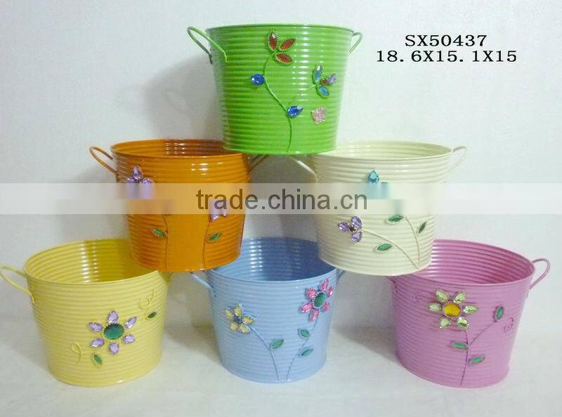 Christmas Metal Flower Pots