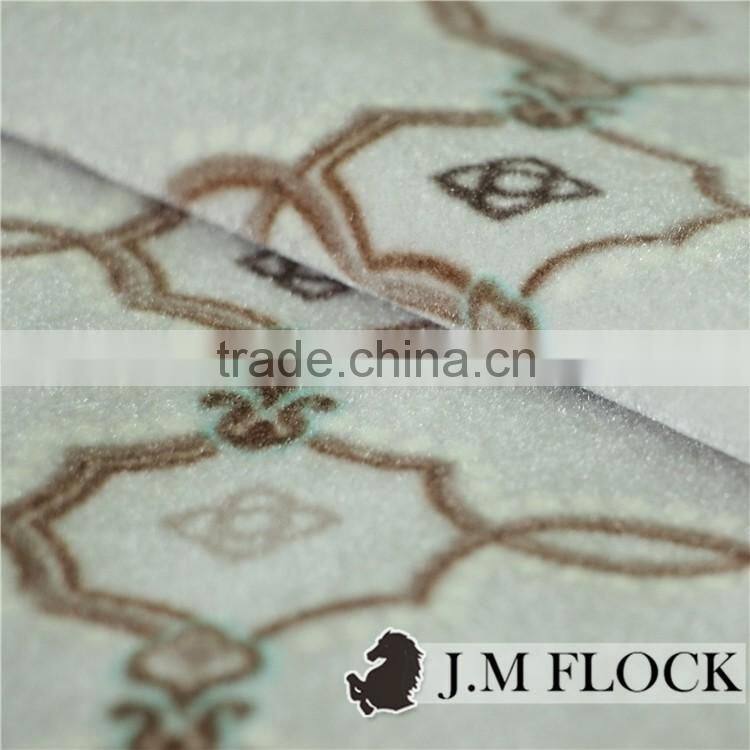 Washable upholstery print good sofa chair cover fabric on flock