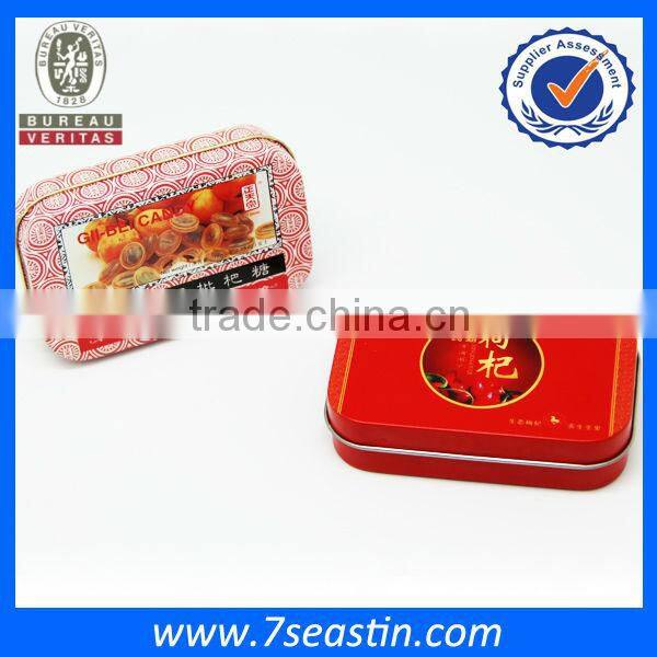 Rectangle empty gift card tin box