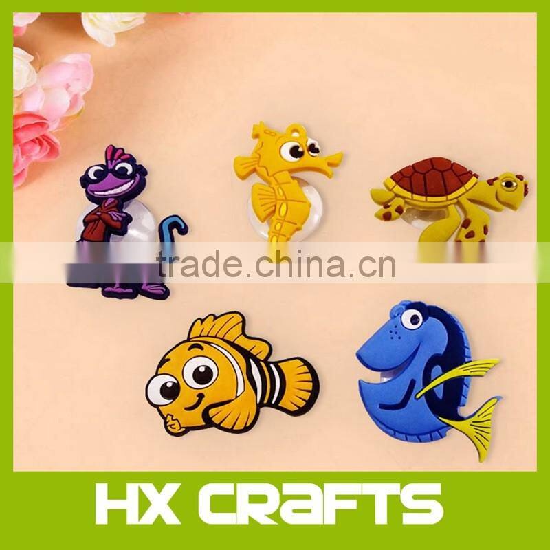 2016 new license promotional cartoon design soft PVC suction cup,3D suction cup