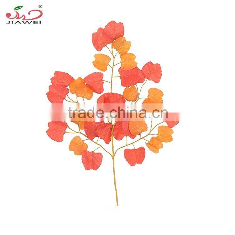 Hot Selling and good price Artificial Red Leaves For Autumn ginkgo leaf