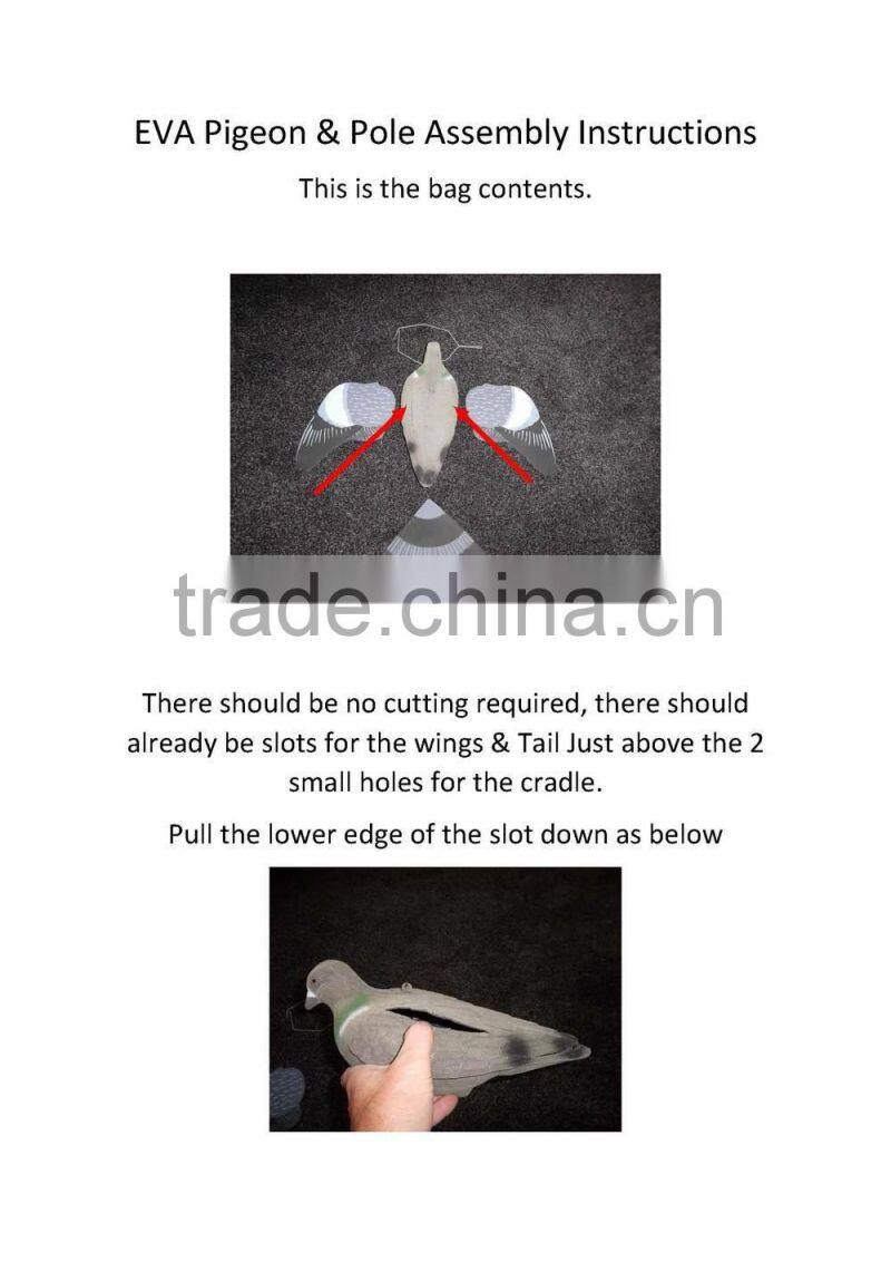 pigeon hunting decoy,plastic pigeon hunting decoys