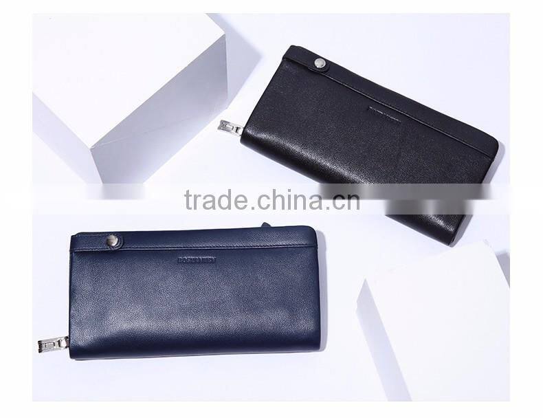 dark blue men leather wallet with coin pocket wholesale men purse