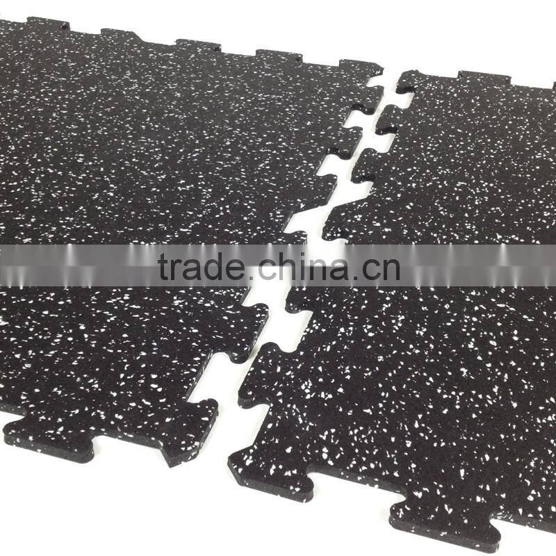 Gym Interlocking rubber tiles Factory price interlocking rubber flooring