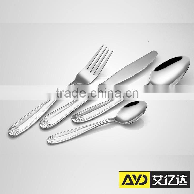Gold Plated Flatware! 24pcs nice flower gold plated flatware wholesale