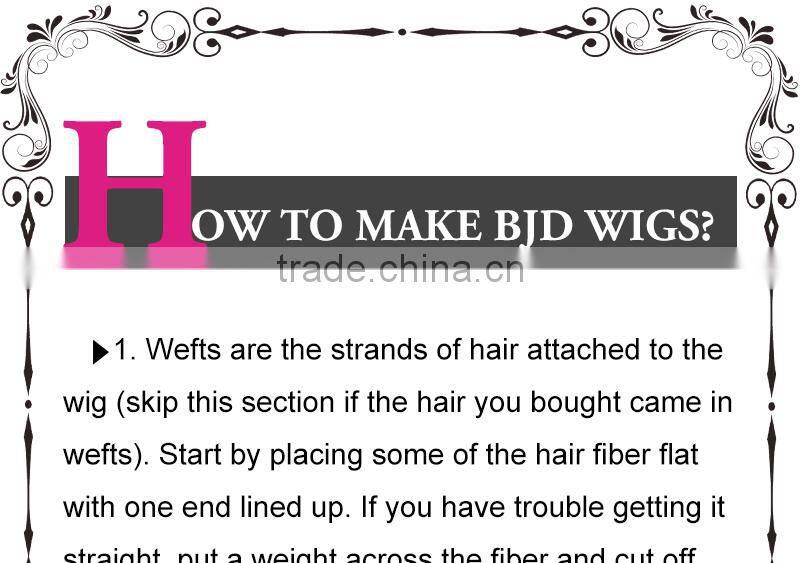 New style medium length loose wavy gray 1/4 bjd doll wigs