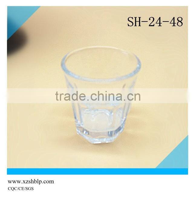 Hot selling clear tube cup japan glass (Made in China)
