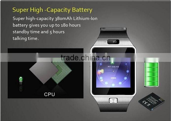 DZ09 bluetooth smart watch for android IOS Samsung Iphone phone support SMI/TF men women sport wristwatch