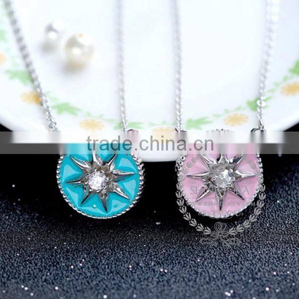 925 sterling silver glue sea star necklace fashion women necklace jewelry supplies 6360480