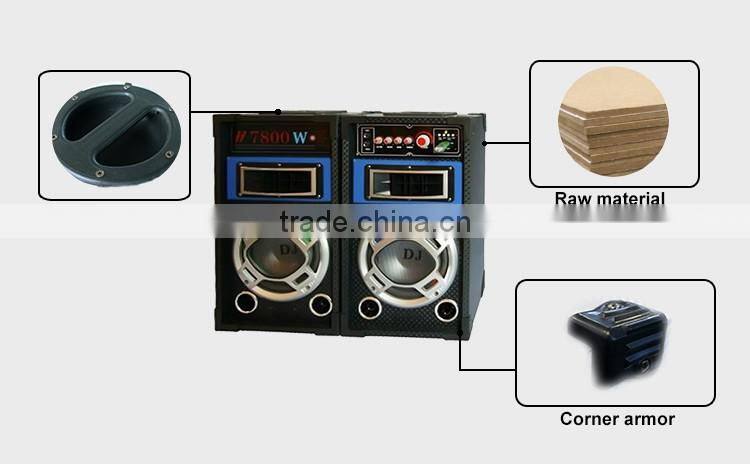 Wooden Cheap Box Dj Home Theatre Speakers With SD USB FM Wireless Mic